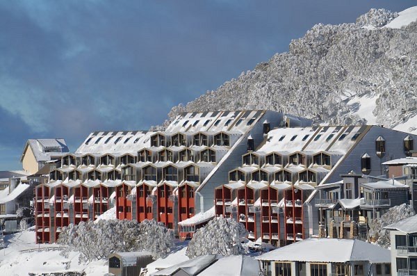 Mount Hotham alpine village in snow, Victoria